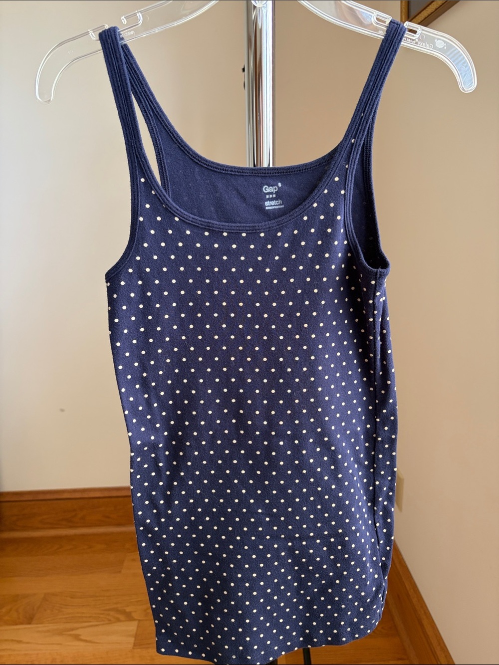 GAP Navy Polka Dot Slim Tank